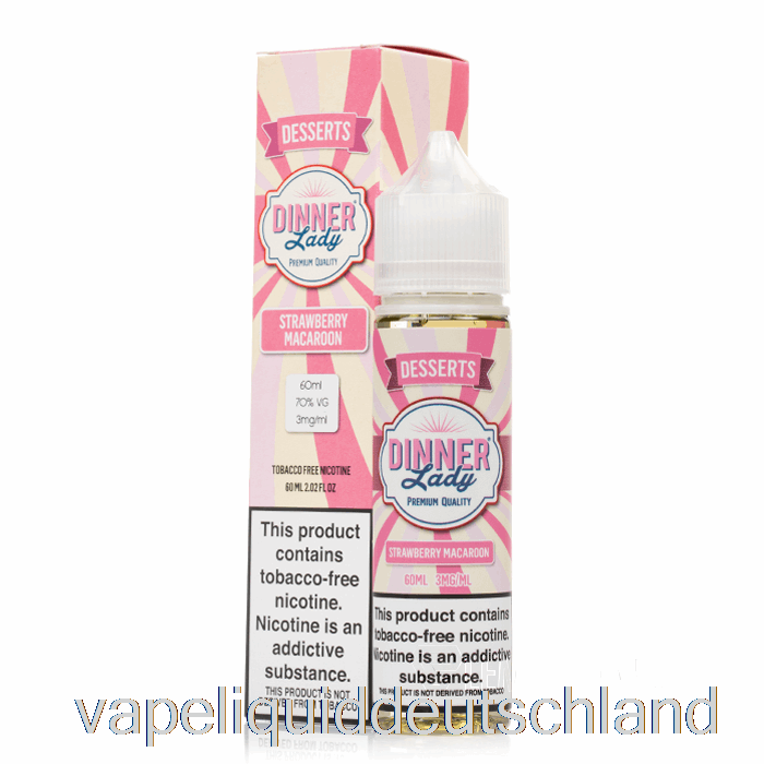 Erdbeermakrone - Vape Dinner Lady E-Liquid - 60 Ml 6 Mg Vape Deutschland